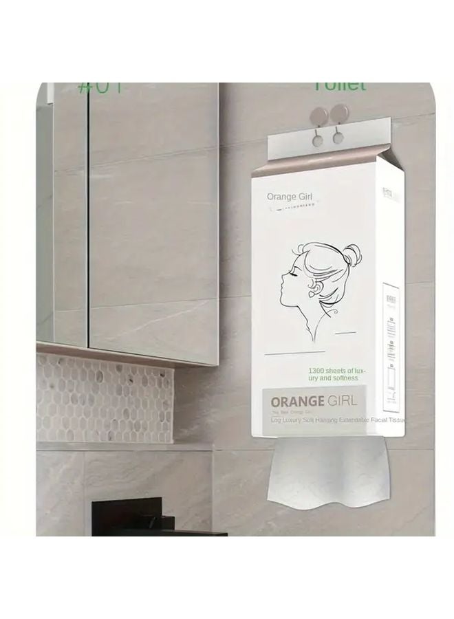 2 حقيبة 2600 ورقة ورق معلق كبير مناديل سميكة للمنزل مناديل الحائط ورق التواليت - Image 2